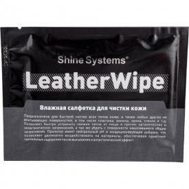 Влажная салфетка для чистки кожи Shine systems LeatherWipe