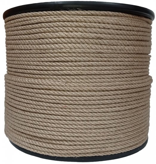 Веревка джут 8 мм цвет золотисто-коричневый на отрез