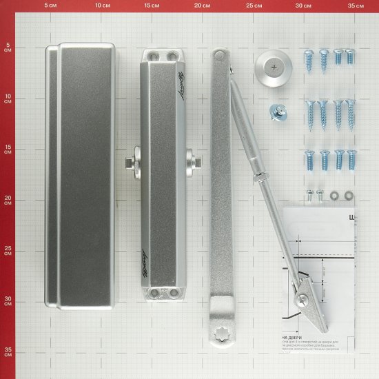Доводчик дверной Lavelly (65-85 кг) серебро
