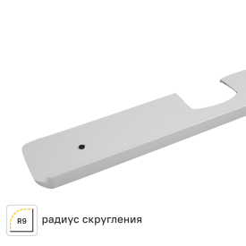 Планка угловая U-образная R3 60x3.8 см для столешницы 3.8 см цвет матовый хром