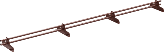 Снегозадержатель для металлической кровли трубчатый Эко 3 м RAL 8017 коричневый