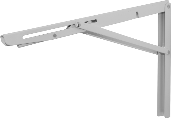 Кронштейн для полки Larvij складной 40x27 см нагрузка до 30 кг металл цвет белый