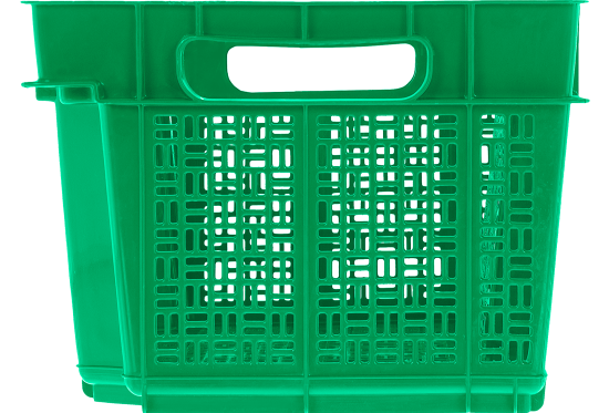 Ящик полимерный многооборотный 40x30x22 см пластик без крышки цвет зеленый