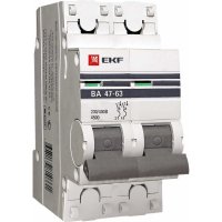 Двухполюсный автомат EKF PROxima 10А С ВА47-63 4.5кА