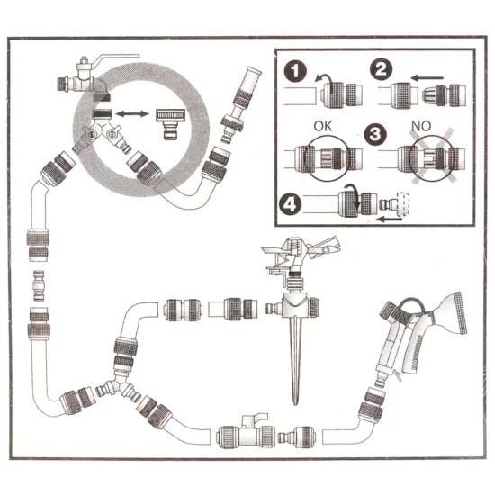 Адаптер на кран быстрого соединения BOUTTE 3/4 дюйма