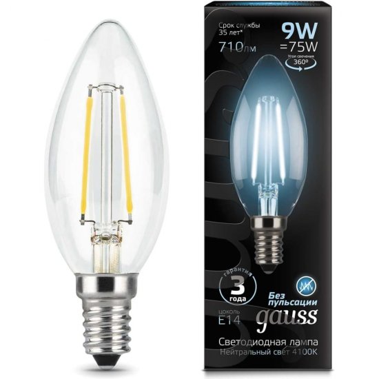 Лампа Gauss LED Filament Свеча