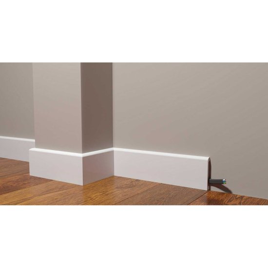 Ударопрочный влагостойкий напольный плинтус под покраску Decor-Dizayn DD706