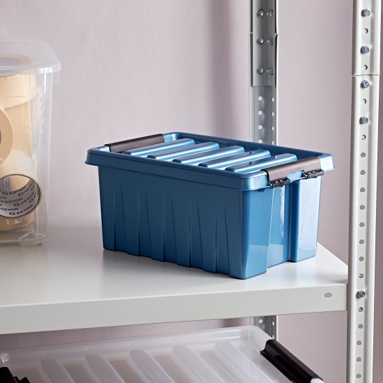 Контейнер Rox Box 34x23x16 см 8 л пластик с крышкой цвет синий
