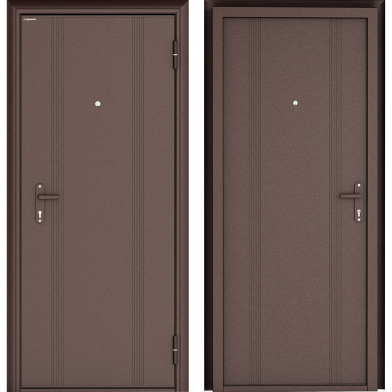 Дверь входная металлическая Doorhan Эко 98x205 см правая цвет антик медь