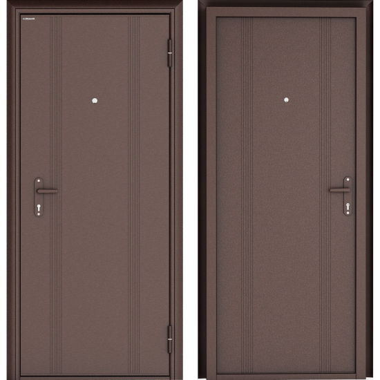 Дверь входная металлическая Doorhan Эко 98x205 см правая цвет антик медь