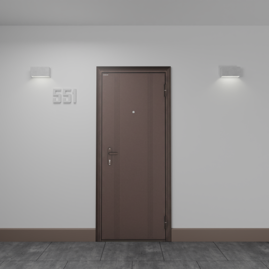 Дверь входная металлическая Doorhan Эко 98x205 см правая цвет антик медь