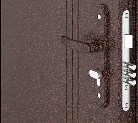 Дверь входная металлическая Doorhan Эко 98x205 см правая цвет антик медь