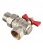 Кран шаровой латунный Valtec Base 1 ВР(г) х 1 НР(ш) бабочка с полусгоном угловой (VT.228.N.06)