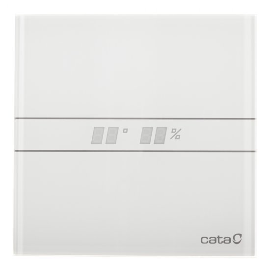 Вентилятор осевой Cata E-120 GTH с датчиком влажности и таймером 180х180 мм d120 мм белый