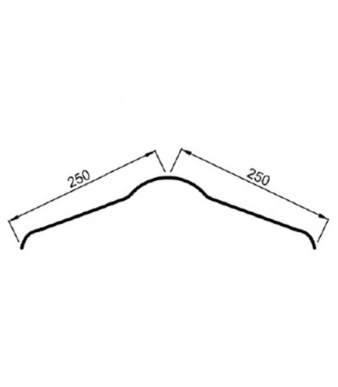 Конек Ондулин красная черепица 1 м