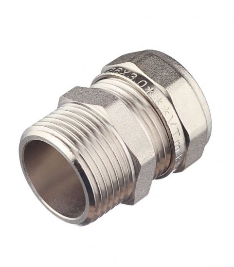 Соединитель прямой VALTEC (VTm.301.N.002606) 26 обж(ц) х 1 НР(ш)