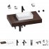 Комплект мебели для ванной комнаты с раковиной Wellsee Genuine Tree