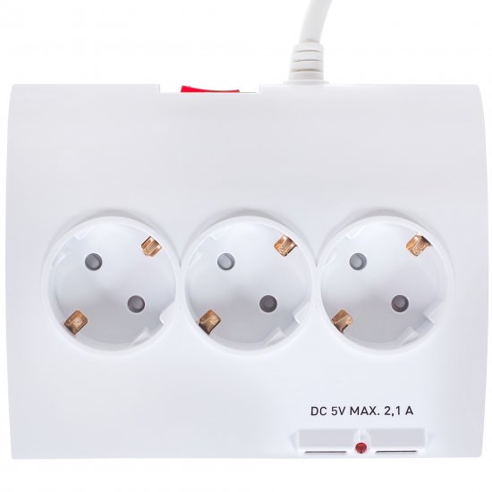 Удлинитель бытовой Старт 5 розеток с заземлением 3x1 мм 1.5 м цвет белый