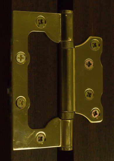 Петля без врезки Punto 200-2B/HD 75x2.5 мм цвет матовое золото