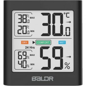Цифровой термогигрометр BALDR B0135TH-BLACK