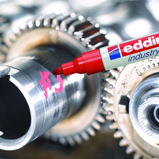 Маркер перманентный для промышленной графики Edding 8750 красный грифель 2-4 мм