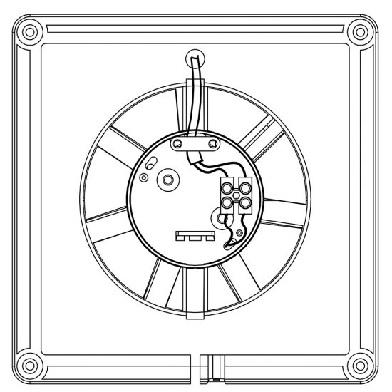 Вентилятор осевой Era Neo с обратным клапаном с антимоскитной сеткой 160х160 мм d100 мм белый