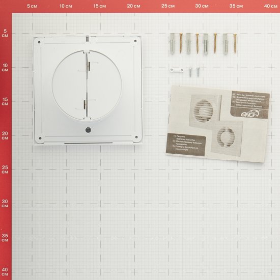Вентилятор осевой Era Neo с обратным клапаном с антимоскитной сеткой 160х160 мм d100 мм белый