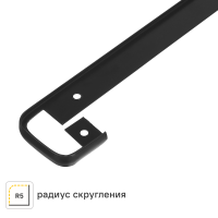 Планка соединительная U-образная R3 60x3.8 см для столешницы 3.8 см цвет чёрный матовый