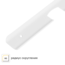 Планка угловая U-образная R3 60x3.8 см для столешницы 3.8 см цвет белый матовый