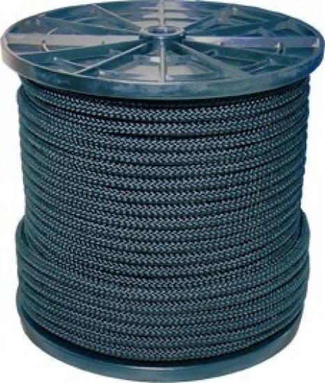 Шнур вязаный полипропиленовый 8 прядей черный d5 мм без сердечника