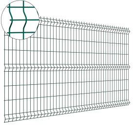 3D панель для забора Grand Line Light h.1.53 x L.2.5 RAL 6005 зелёный