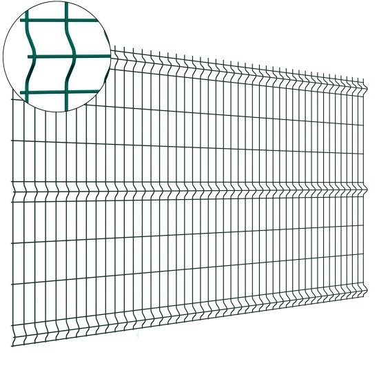 3D панель для забора Grand Line Light h.1.53 x L.2.5 RAL 6005 зелёный