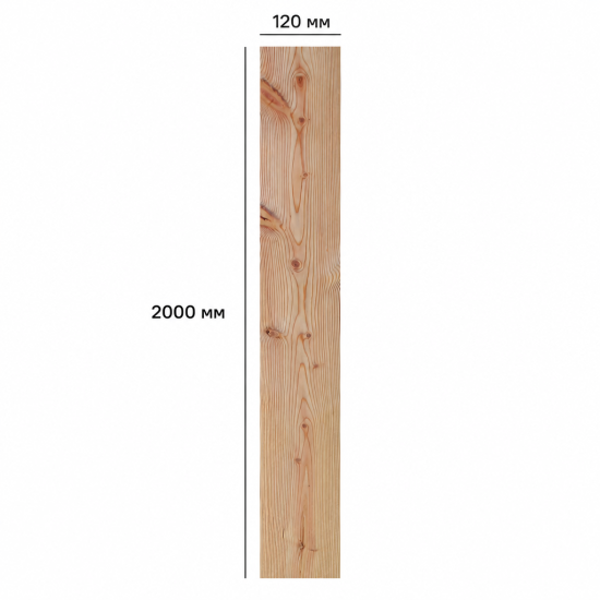 Палубная доска Лиственница Оптима 2000x120x28 мм 0.24 м²