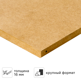 Плита МДФ 16x1400x2070 мм 2.9 м²