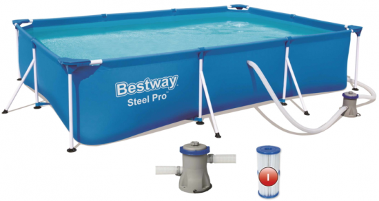 Бассейн каркасный прямоугольный Bestway Steel Pro 56404 BW 300x201x66 см 3300 л