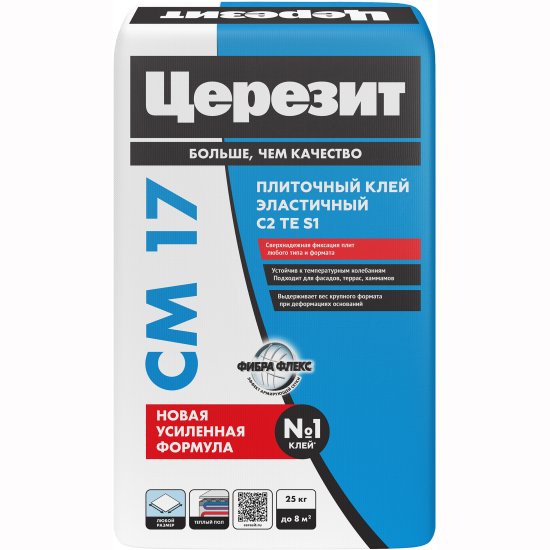 Клей для плитки Церезит CM 17 Super Flex высокоэластичный 25 кг