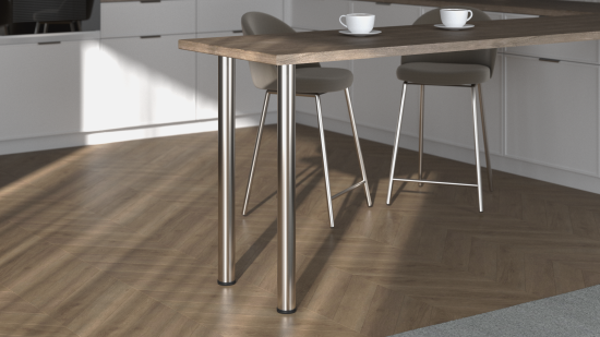 Ножка для мебели круглая ⌀50 мм высота 820 мм никель