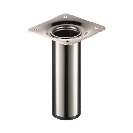 Ножка для мебели круглая ⌀30 мм высота 100 мм никель