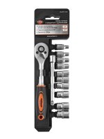 Набор торцевых головок с трещоткой AV Steel 1/4