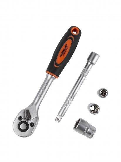 Набор торцевых головок с трещоткой AV Steel 1/4