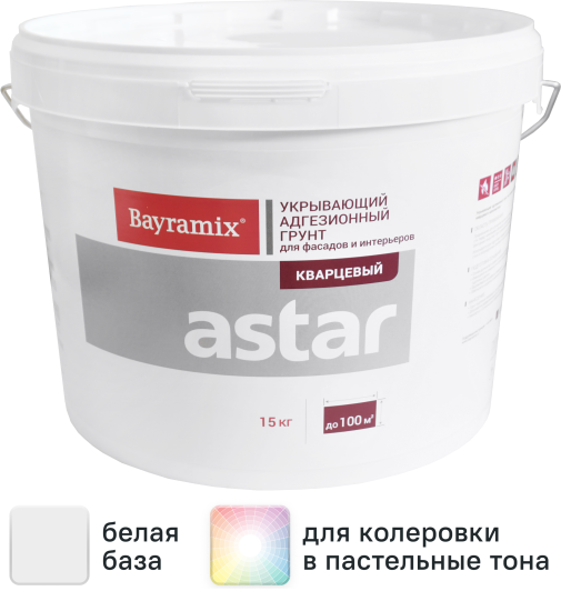 Кварц-грунт Bayramix Астар цвет белый 15 кг