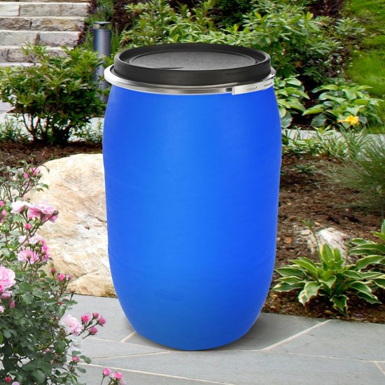 Бочка для жидких/сыпучих веществ ЗТИ Опен Топ 127 л полиэтиленовая широкая горловина