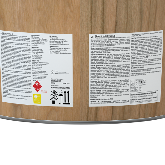 Масло для террас и садовой мебели Tikkurila Valtti Terrace Oil База ЕС бесцветное 9 л