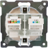 Телефонная/компьютерная розетка встраиваемая Onekey Florence RJ11/RJ45 UTP cat 5e цвет бежевый