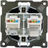 Розетка компьютерная двойная встраиваемая Onekey Florence RJ45 UTP cat 5e цвет чёрный