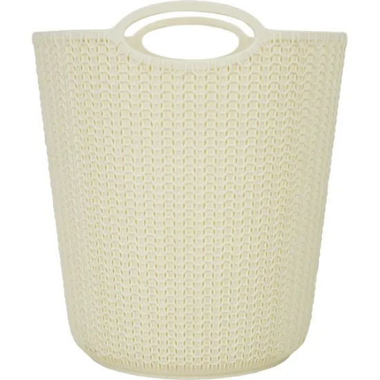Корзина для мусора Вязание 26x29x26 см 10 л цвет слоновая кость