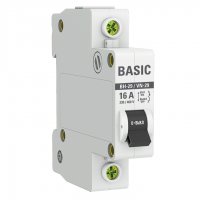 Выключатель нагрузки EKF Basic ВН-29 1Р 16А 4,5 кА 230 В на DIN-рейку (SL29-1-16-bas)