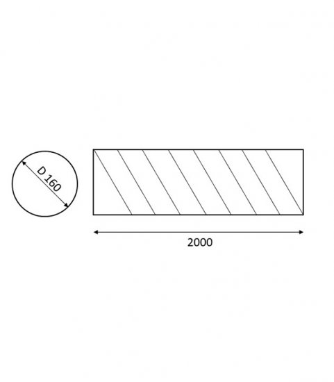 Воздуховод круглый оцинкованный d160 мм 2 м