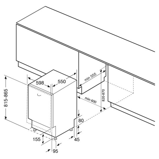 Посудомоечная машина встраиваемая Krona Kamaya 60 BI 60 см