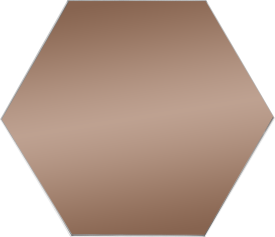 Зеркальная плитка Omega Glass NNLM62 сота 20x17.3 см глянцевая цвет бронза 1 шт.